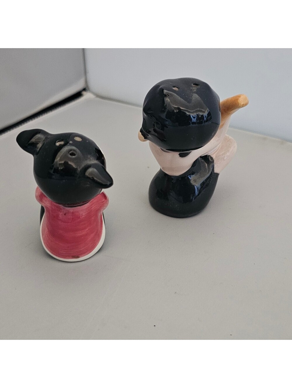 Vintage Ceramic Betty Boop and Pudgy Dog Salt and Pepper Shakers - Picture 3 of 4